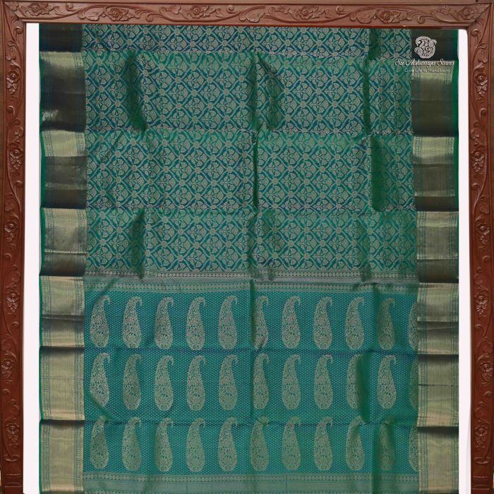 Pure Silk Sarees Sea Foam SASPS34290 - Image 6