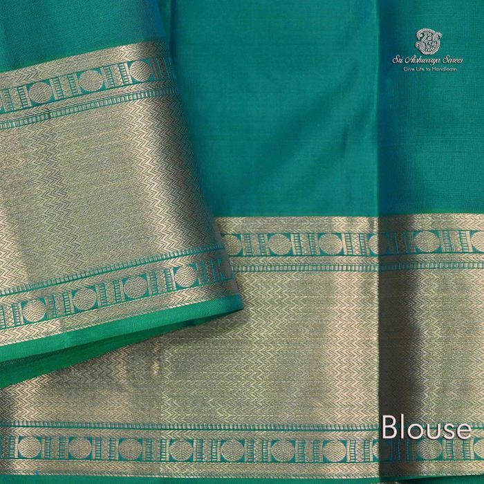 Pure Silk Sarees Sea Foam SASPS34290 - Image 5