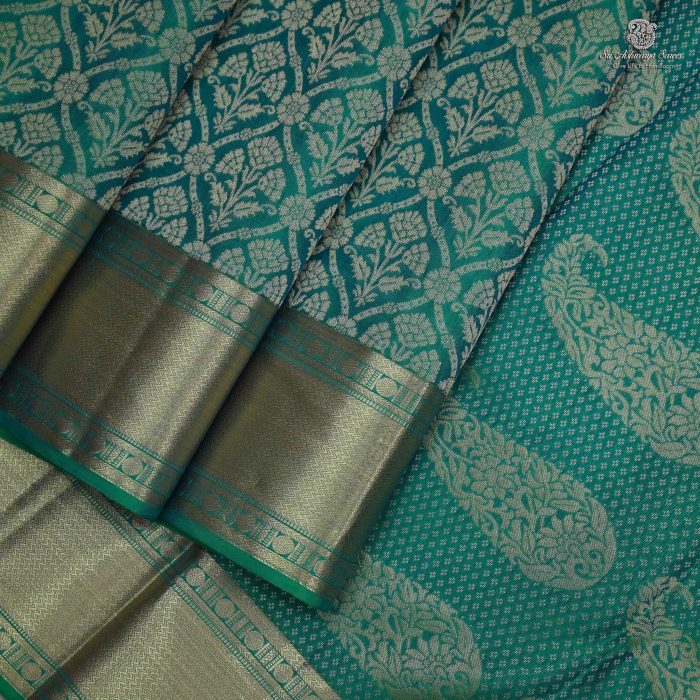 Pure Silk Sarees Sea Foam SASPS34290 - Image 3