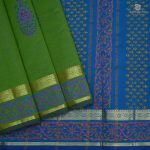 Semi Silk Cotton Printed Sarees –Turquoise Green SASPC34296