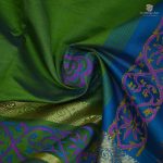 Semi Silk Cotton Printed Sarees –Turquoise Green SASPC34296 - Image 2