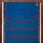Semi Silk Cotton Printed Sarees –Peacock Blue SASPC34300 - Image 4