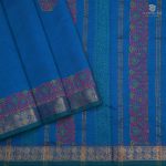 Semi Silk Cotton Printed Sarees –Peacock Blue SASPC34300