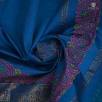 Semi Silk Cotton Printed Sarees –Peacock Blue SASPC34300 - Image 2