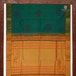 Semi Silk Cotton Printed Sarees –Peacock Green SASPC34302 - Image 3