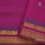 Semi Silk Cotton Printed Sarees –Peacock Blue SASPC34303 - Image 3