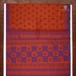 Semi Silk Cotton Printed Sarees –Halloween Orange SASPC34310 - Image 4