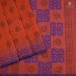 Semi Silk Cotton Printed Sarees –Halloween Orange SASPC34310