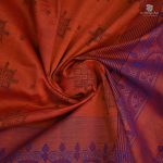 Semi Silk Cotton Printed Sarees –Halloween Orange SASPC34310 - Image 2