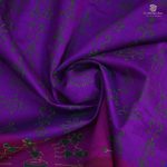 Semi Silk Cotton Printed Sarees –Dark Violet SASPC34311 - Image 2