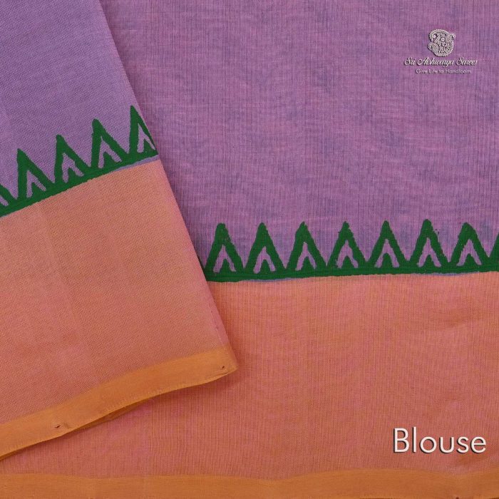 Silk Cotton Saree Printed –  Onion Pink SASSC34318 - Image 4