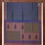 Silk Cotton Saree Printed –  Sea Blue SASSC34324 - Image 5