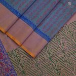 Silk Cotton Saree Printed –  Sea Blue SASSC34324 - Image 3