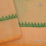 Silk Cotton Saree Printed –  Grass Green SASSC34326 - Image 4