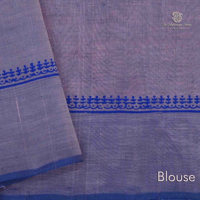 Silk Cotton Saree Printed –  Light Brown SASSC34327 - Image 4