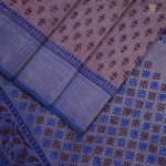 Silk Cotton Saree Printed –  Light Brown SASSC34327 - Image 3