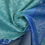 Silk Cotton Saree Printed –  Sea Blue SASSC34328 - Image 2