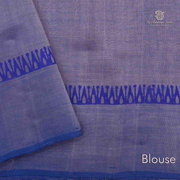 Silk Cotton Saree Printed –  Light Maroon SASSC34330 - Image 4