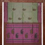 Silk Cotton Saree Printed –  Pista Green SASSC34332 - Image 5