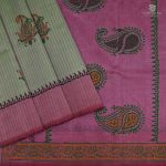 Silk Cotton Saree Printed –  Pista Green SASSC34332