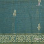 Rich Cotton Saree - Tiffany Blue SASC34335 - Image 3