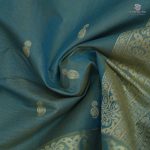 Rich Cotton Saree - Tiffany Blue SASC34335 - Image 2