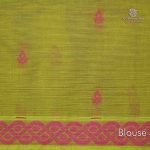 Rich Cotton Saree - Chartreuse Green SASC34336 - Image 3