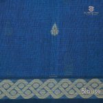 Rich Cotton Saree - Yale Blue SASC34338 - Image 3