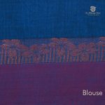 Rich Cotton Saree - Bahama Blue SASC34344 - Image 3