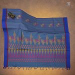 Rich Cotton Saree - Denim Blue SASC34349