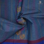 Rich Cotton Saree - Denim Blue SASC34349 - Image 2