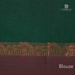 Rich Cotton Saree - Dark Green SASC34363 - Image 3