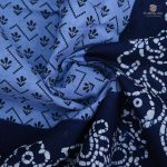 Sungudi Cotton Sarees - Stone Blue SASC34376 - Image 2