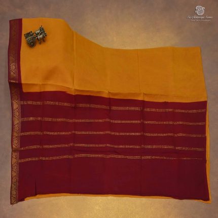 Sungudi Cotton Sarees - Pumpkin Yellow SASC34380