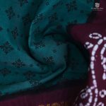 Sungudi Cotton Sarees - Peacock Green SASC34382 - Image 2