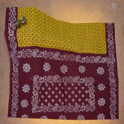 Sungudi Cotton Sarees - Mustard Yellow SASC34386