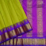 10 Yards Pure Silk Sarees - Chartreuse Green SASTPS34424