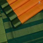 10 Yards Pure Silk Sarees - Tangerine Orange SASTPS34431 - Image 3