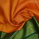 10 Yards Pure Silk Sarees - Tangerine Orange SASTPS34431 - Image 2