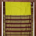 10 Yards Pure Silk Sarees - Chartreuse Green SASTPS34434 - Image 4