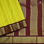 10 Yards Pure Silk Sarees - Chartreuse Green SASTPS34434
