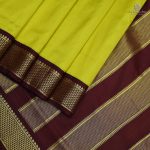 10 Yards Pure Silk Sarees - Chartreuse Green SASTPS34434 - Image 3