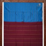 Semi Silk Cotton Sarees – Cerulean Blue SASPC34408 - Image 4