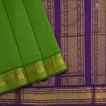 Semi Silk Cotton Sarees – Parrot Green SASPC34437