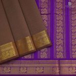 Semi Silk  Cotton Sarees –  Choco Brown SASPC34447