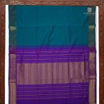 Semi Silk Cotton Sarees – Peacock Blue SASPC34452 - Image 4