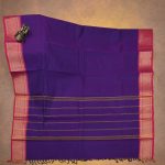 Kanchi Cotton Saree Dark Violet SASC34504 - Image 3