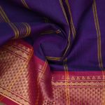 Kanchi Cotton Saree Dark Violet SASC34504 - Image 2