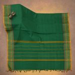 Kanchi Cotton Saree Dark Green SASC34507 - Image 3