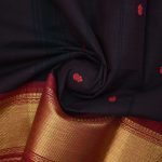 Kanchi Cotton Saree Dark Brown SASC34508 - Image 2